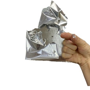 Rouleau vierge de papier autocollant argenté effet coquille d'œuf pour étiquettes de sécurité destructibles personnalisées en vinyle - Product Image 2