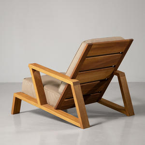 Fauteuil de jardin de luxe en teck avec coussin résistant aux intempéries pour hôtel, complexe hôtelier, mobilier de patio, fabricant en gros - Product Image 3