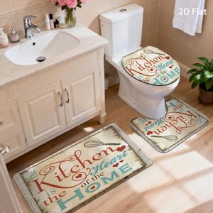 Custom Printed Bath <b>Mat</b> <b>Bathroom</b> Rug <b>Set</b> for <b>Bathroom</b> Non-Slip Shower Curtain Bath <b>Mat</b> - Product Image 6