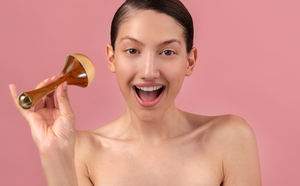 Best Quality TCM Double Side Kansa <b>Wand</b> Massager With Teak Wood Handle Detoxification Deep Relaxation Natural Brown - Product Image 6