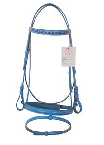 Bride de cheval en cuir rembourré Brides d'équitation équestre faites sur cuir indien - Product Image 4