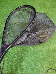 Red de aterrizaje de trucha de pesca con mosca de madera a precio barato con nailon y red de malla y gancho colgante elástico largo - Product Image 4