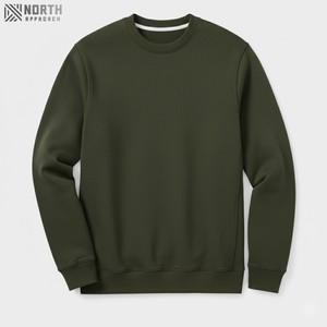 Sudadera de Manga Larga con Cuello Redondo para Hombre, 100% Algodón, Antiarrugas, Ligera, Cálida, Personalizable al por Mayor, de Alta Calidad - Product Image 1