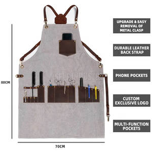 Delantales de barbero cómodos superventas a la venta delantales de barbero duraderos hechos de algodón de diseño personalizado - Product Image 5