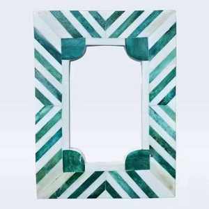 Boîte cadeau personnalisée en gros avec logo, cadre photo en bois artisanal avec incrustation d'os, fabriqué en Inde - Product Image 1