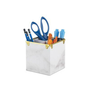 Multifunctional <b>Desk</b> Organizer in Pure Marble Stylish Round <b>Pen</b> and Pencil <b>Holder</b> <b>for</b> Office Use - Product Image 4