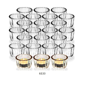 ชุดที่ใส่เทียนทีไลท์แก้วใส24ชิ้นเชิงเทียนสำหรับงานแต่งงานวันเกิดงานเลี้ยงสำหรับเทศกาลของขวัญ - Product Image 1