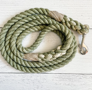 Laisse pour chien en corde de coton ombrée faite à la main, durable et élégante, pour la promenade et l'entraînement - Product Image 2