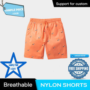 Pantalones cortos cortavientos rosas para hombre moda verano hip-hop cinco puntos estudiante deportes monos multibolsillos tejido poliéster - Product Image 2