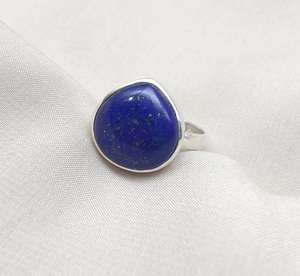 Lapis Lazuli Ring 925 Sterling Silver Boho Gemstone Statement Jewelry Gift for Her Women - Product Image 1