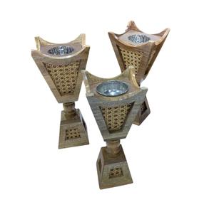 Vente en gros de brûleur de Bakhoor en bois et métal à décor islamique porte-encens de brûleur de Bakhoor parfum pour diffuseur de bureau à domicile en vente - Product Image 3
