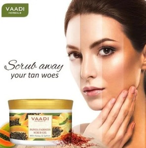 Vaadi herbals เจลสครับมะละกอสำหรับผิวที่สดใสหรือเรียบเนียนและกระจ่างใสผู้จัดจำหน่ายในอินเดีย - Product Image 3