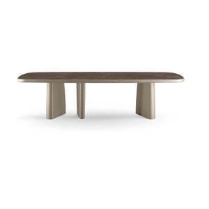 Albert King Solid Wood <b>Dining</b> <b>Table</b> with Oval Marble <b>Top</b> Stable Traditional to Modern Home Furniture for Kitchen Use - Product Image 1