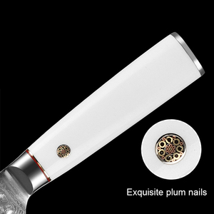 Vente en gros de commandes en gros personnalisées couteau de chef de cuisine professionnel en acier damas forgé japonais OEM double manche en acier blanc - Product Image 2