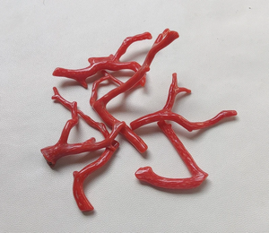 6 piezas de rama de Coral italiano de 83 quilates, palo de Coral rojo, Coral rojo, palo de Coral rojo liso, palo de Coral pulido, fabricación de joyas - Product Image 2