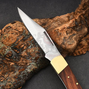 Couteau de poche pliant EDC Durable haute Performance mécanisme d'ouverture assisté survie de chasse avec lame à bouton poussoir bois - Product Image 5