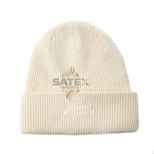 Bonnet d'hiver côtelé personnalisé en tricot, vente en gros, bonnet chaud en mélange de laine, casquette unisexe, couvre-chef d'hiver OEM ODM - Product Image 5