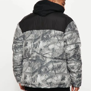 Services OEM Vente en gros Veste matelassée personnalisée avec logo imprimé pour hommes Vêtements d'hiver Multi-poches Veste matelassée par sublimation - Product Image 4