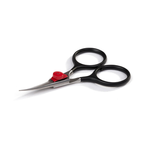 Ciseaux de fixation de mouches 3.5 pouces poignée enduite noire ciseaux de pêche à la mouche lame tranchante incurvée ciseaux à poisson en acier inoxydable - Product Image 3