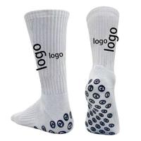 Chaussettes de football antidérapantes personnalisées de qualité supérieure, douces, épaisses, professionnelles, avec logo imprimé sur le bas, motif de football