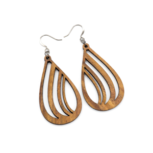 Amazing Quality <b>Wood</b> Drop Dangle Earrings Standard Quality Wooden Earring for Women for Party Ware Use at Under Your Budget - Product Image 5