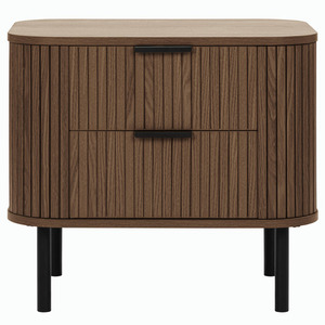 Mesita de noche de madera MDF maciza de diseño Industrial moderno de mediados de siglo con cajón de almacenamiento, mesita de noche de dormitorio de lujo, sala de estar para el hogar - Product Image 2