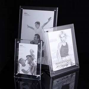 Top-Selling <b>4x6</b> Square Acrylic <b>Photo</b> <b>Frame</b> Durable Plastic Crafts with Standoffs for Displaying Family Portraits for Gifting - Product Image 4