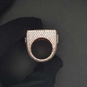 Anillo de Boda Elegante para Hombre, Diseño Personalizado, Plata de Ley 925, con Diamantes, Baño de Rodio, Engaste de Puntas, Ideal para Fiestas, Venta al por Mayor - Product Image 4