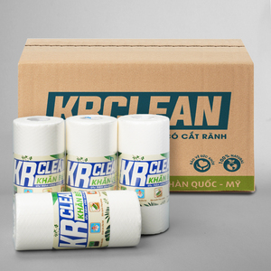 Krclean-Paños de limpieza desechables, toallitas superabsorbentes de cocina para platos, mesas, círculo blanco sostenible, 100 hojas - Product Image 2
