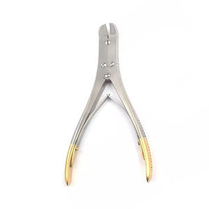 Fórceps de corte de hueso Ruskin curvo medio oro mejor calidad Acero inoxidable doble acción cortador de hueso instrumentos ortopédicos - Product Image 6