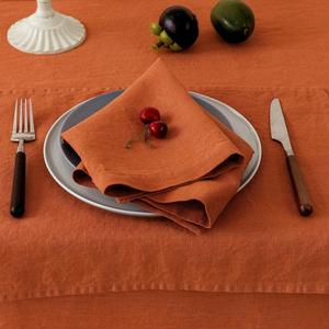 100% servilletas de tela de lino en óxido, servilletas de fiesta de boda de Navidad suavizadas hechas a mano para cocina servilletas de lino suave - Product Image 6