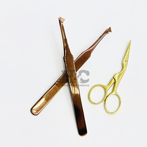 แหนบต่อขนตาสีโรสโกลด์แหนบปลายขนตาสำหรับต่อโลโก้ออกแบบได้ตามต้องการ - Product Image 5