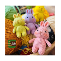 POUPÉE EN LAINE AU CROCHET FAIT À LA MAIN JOUET EN PELUCHE DOFT MIGNON POUR BÉBÉ AVEC HAUTE QUALITÉ ET BAS PICE DU VIETNAM