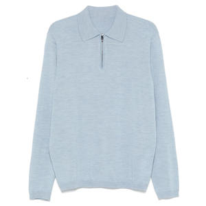 Pull en maille pour homme en coton 100% doux, personnalisé avec logo, décontracté, de haute qualité, pour le printemps et l'hiver, uni, avec fermeture éclair, OEM - Product Image 1