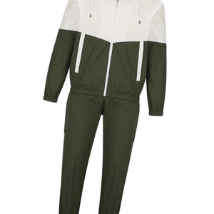 Ensemble de survêtement pour homme uni à deux tons, coupe-vent, sweat à capuche zippé et pantalon de jogging, vêtements de sport décontractés légers, ensemble d'entraînement en vente - Product Image 5