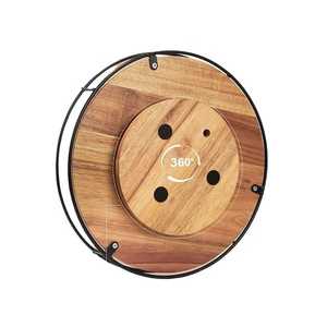 Bandeja de servicio de madera de Acacia hecha a mano, Plato decorativo, forma rectangular, Apto para lavavajillas, patrón personalizado, acabado pulido - Product Image 4