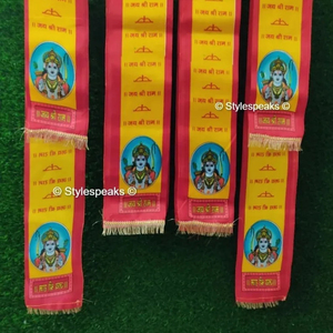 Divine shree RAM Ji ผ้าพันคอผ้าไหมพิมพ์ลาย dupatta <span class=keywords><strong>hindu</strong></span> ศาสนา pandit dupatta Jai Shri RAM parna gamcha ผ้าพันคอ