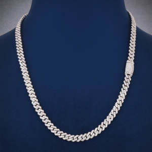 Passe diamant testeur 925 argent Moissanite diamant bijoux fins glacé 6.5mm Hip Hop Moissanite chaîne à maillons cubains - Product Image 1