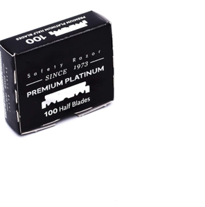 Maquinilla de afeitar de barbero de borde recto para hombre con cuchillas de afeitar de barbero de un solo Borde de acero inoxidable platino 100 para un afeitado de barbería - Product Image 6