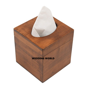 Square Shape Luxury Wood <b>Tissue</b> Box Classic Stylish Handmade Top Selling Table Decorative New Wholesale Wooden <b>Tissue</b> Box - Product Image 1