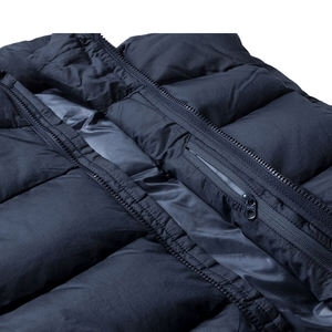 Chaleco acolchado brillante de poliéster 100% para hombre, chaleco ligero sin mangas, chaleco de burbuja con cremallera, chaleco acolchado con bolsillos - Product Image 4