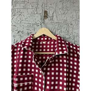 Best Selling Women's 100% Cotton Elastic Waist V-neck Pajama Set Short Sleeve Cozy <b>Sleepwear</b> Classic Button-Down Loungewear - Product Image 3