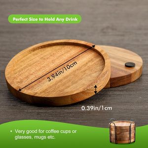 Vente en gros de sous-verres modernes et antidérapants en bois massif pour la maison, le bureau ou le restaurant. - Product Image 6