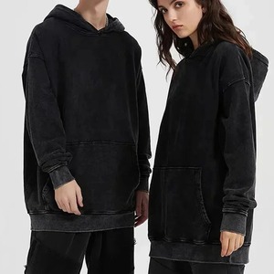 ฮิปฮอปไฮสตรีทฤดูใบไม้ร่วง/ฤดูหนาวผู้ชายบวกขนแกะสีทึบมีฮู้ดเหมาะสำหรับการแขวนบนถนนเดทการฝึกเต้น - Product Image 1