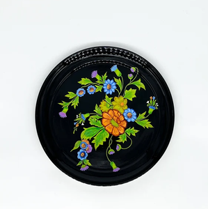 จานเสิร์ฟสแตนเลสพร้อมงานฝีมือพิมพ์เคลือบสีแดงและสีขาวดีไซน์ล่าสุด - Product Image 5