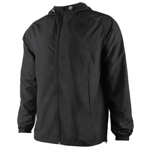 Veste coupe-vent légère imperméable et coupe-vent pour homme sur mesure Vente en gros Veste coupe-vent décontractée à capuche pour le sport - Product Image 1