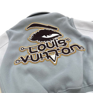 OEM Custom Woolen Varsity Baseball Jacket for Men High Street Style <b>Stand</b> Collar Front Logo Winter Season Jacket For Men - Product Image 2