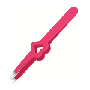 Pince à épiler en acier inoxydable à pointe inclinée, couleur rose, lavable, classique, pour l'épilation des sourcils et des poils du visage, outil de maquillage durable pour hommes et femmes - Product Image 1