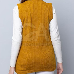 เสื้อสเวตเตอร์ถักแขนกุดสำหรับผู้หญิงเสื้อสเวตเตอร์ถักแขนกุดฤดูใบไม้ร่วงฤดูหนาว - Product Image 4