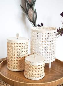 Macetas grandes de ratán hechas a mano de bambú de Metal más vendidas, macetas para interiores y exteriores, macetas altas para jardín, cesta de ratán - Product Image 3